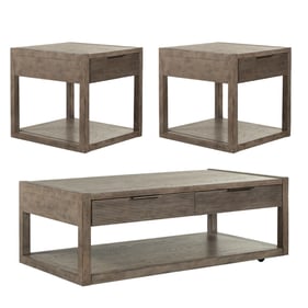 Liberty Bartlett Field Dusty Taupe 3pc Coffee Table Set