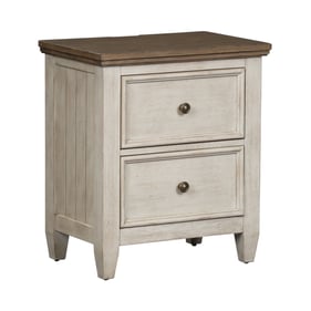 Liberty Heartland Antique White Tobacco 2 Drawer Night Stand