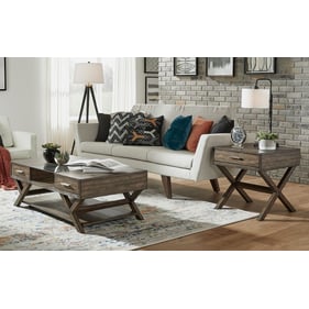 Liberty Lennox Weathered Chestnut Display 3pc Coffee Table Set