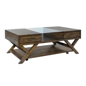 Liberty Lennox Weathered Chestnut Display Cocktail Table