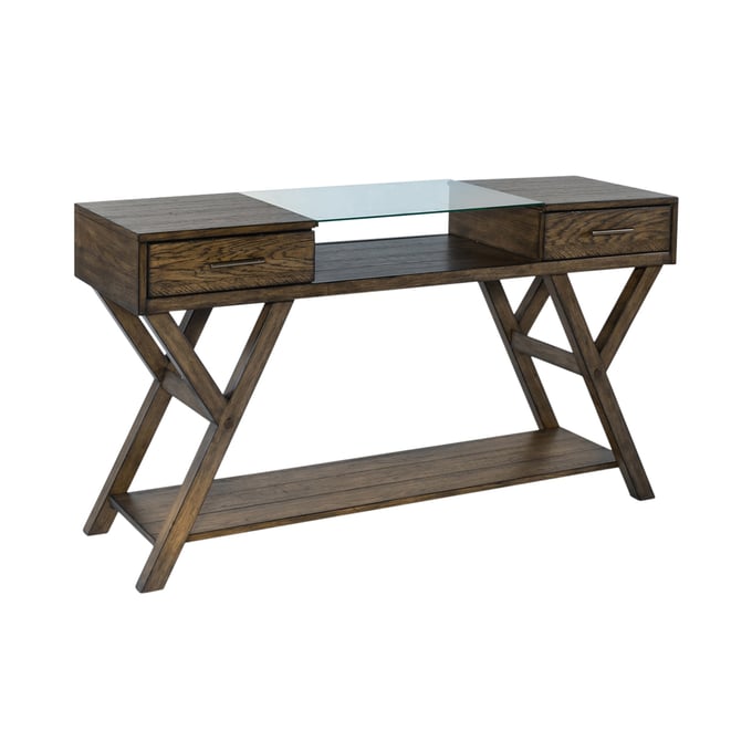 Liberty Lennox Weathered Chestnut Drawer Sofa Table LBRT-871-OT1030