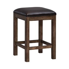 Liberty Lennox Weathered Chestnut Upholstered Console Stool