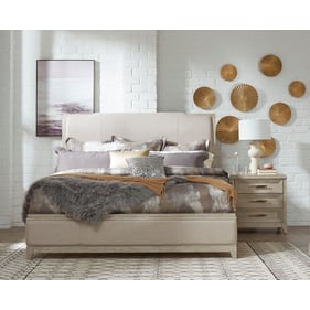 Liberty Belmar Washed Taupe Silver Champagne 2pc Bedroom Set With Queen Uph...