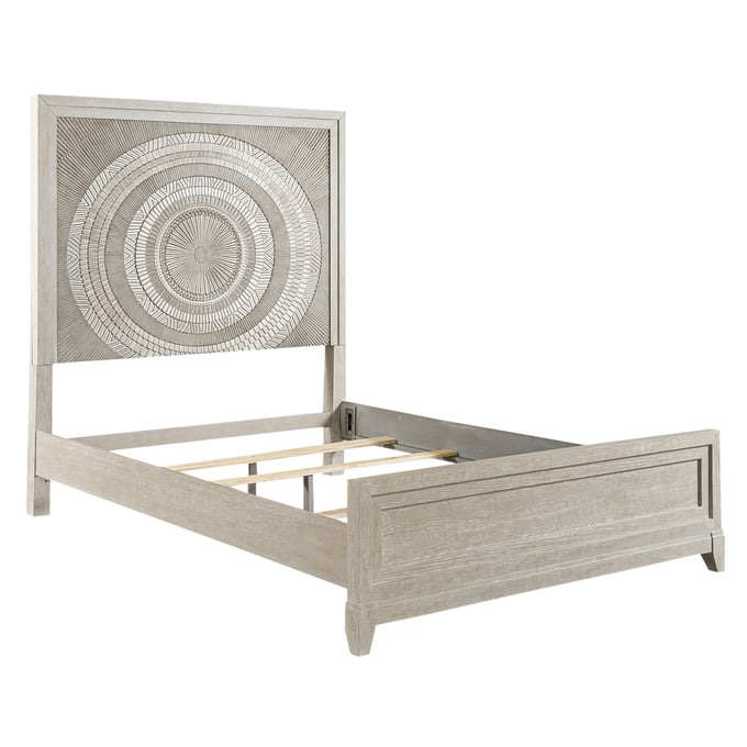 Liberty Belmar Washed Taupe Silver Champagne King Panel Bed LBRT-902-BR-KPB