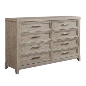 Liberty Belmar Washed Taupe Silver Champagne 8 Drawers Dresser