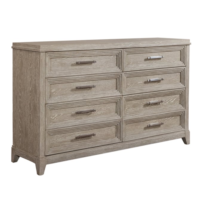 Liberty Belmar Washed Taupe Silver Champagne 8 Drawers Dresser LBRT-902-BR31