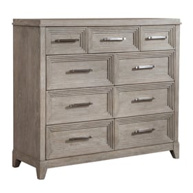 Liberty Belmar Washed Taupe Silver Champagne 9 Drawers Bureau Dresser