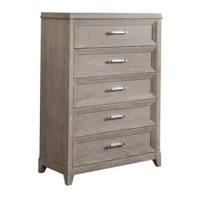 Liberty Belmar Washed Taupe Silver Champagne 5 Drawers Chest