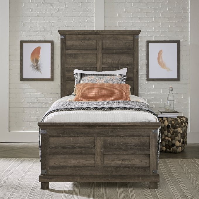 Liberty Lakeside Haven Brownstone Opt Twin Panel Bed LBRT-903-BR-OTPB