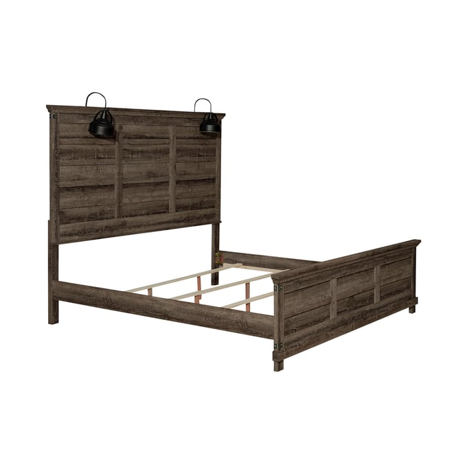 Liberty Lakeside Haven Brownstone King Panel Headboard and Footboard LBRT-903-BR15HF