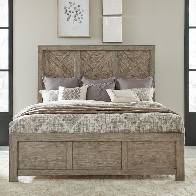 Liberty Skyview Lodge Cobblestone Queen Panel Bed LBRT-906-BR-QPB