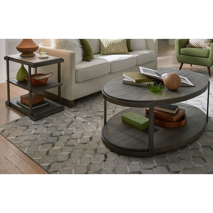 Liberty Modern View Gauntlet Gray Oval 3pc Coffee Table Set LBRT-960-OT1010-OCT-S2