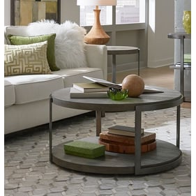 Liberty Modern View Gauntlet Gray Round 3pc Coffee Table Set