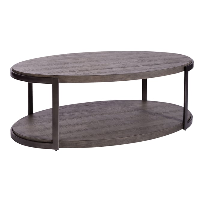 Liberty Modern View Gauntlet Gray Oval Cocktail Table LBRT-960-OT1012