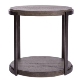 Liberty Modern View Gauntlet Gray Round End Table