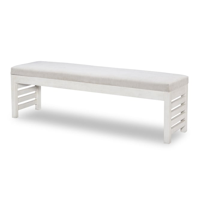 2 Legacy Furniture Edgewater Sand Dollar White Upholstered Benches LGC-1313-741