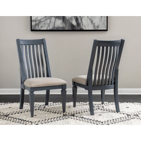 2 Legacy Furniture Essex Sand Graphite Side Chairs