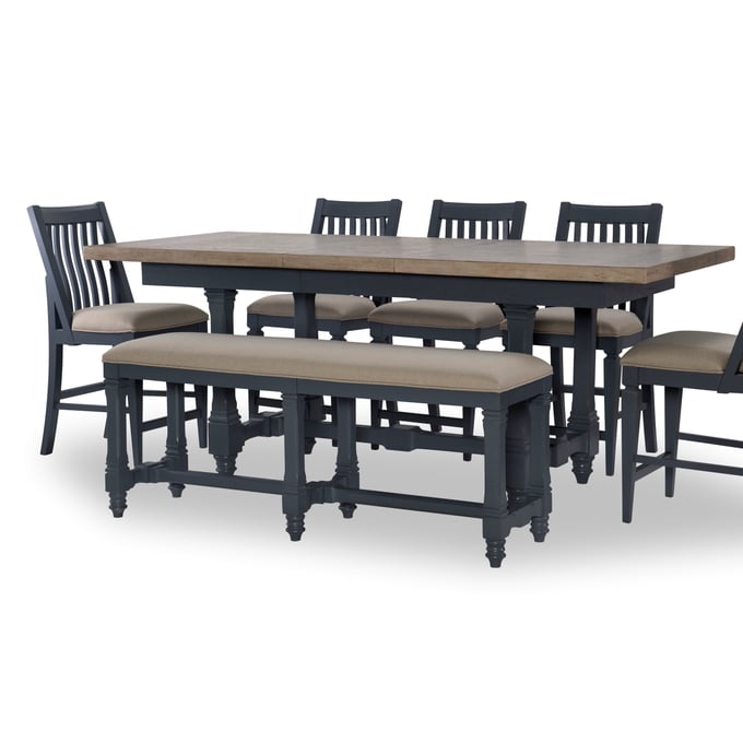 Legacy Furniture Essex Sand Graphite 6pc Counter Height Set With Bench LGC-1370-921-CNT-S2