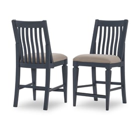 2 Legacy Furniture Essex Sand Graphite Counter Height Chairs