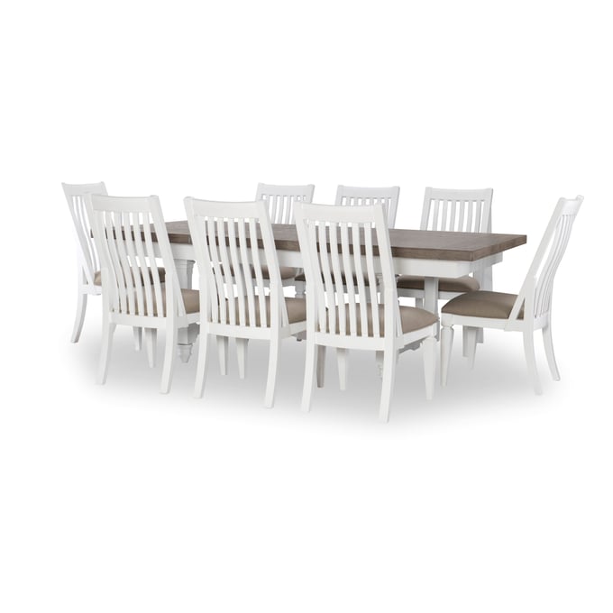 Legacy Furniture Essex Sand White 9pc Dining Room Set LGC-1374-121-DR-S4