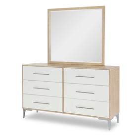 Legacy Furniture Biscayne Blonde Malabar 6 Drawers Dresser And Mirror