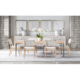 Legacy Furniture Biscayne Blonde Malabar 7pc Dining Room Set With Strap Bac...