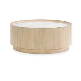 Legacy Furniture Biscayne Blonde Malabar Round Drum Cocktail Table