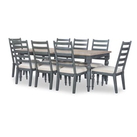 Legacy Furniture Easton Hills Distressed Denim Stone Washed 9pc Dining Room...