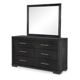 Legacy Furniture Westwood Charred Oak Wood Dresser And Mirror