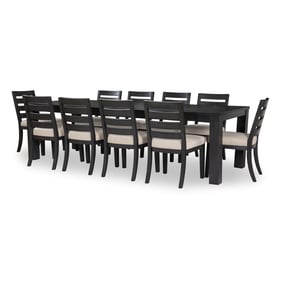 Legacy Furniture Westwood Black Oak 11pc Rectangle Dining Room Set with Lad...