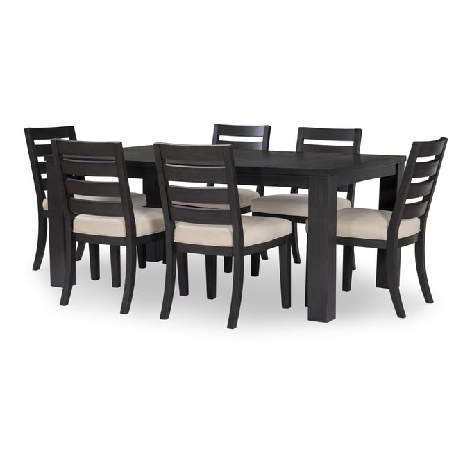 Legacy Furniture Westwood Black Oak 7pc Rectangle Dining Room Set with Ladder Back Chair LGC-1731-222-DR-S2