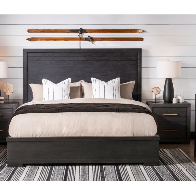 Legacy Furniture Westwood Charred Oak 2pc Bedroom Set with Cal King Panel Bed LGC-1731-4107-BR-S1