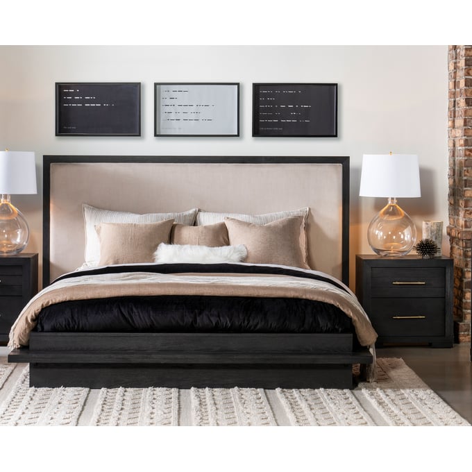 Legacy Furniture Westwood Charred Oak 2pc Bedroom Set with Queen Upholstered Bed LGC-1731-4205-BR-S1