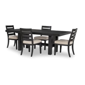 Legacy Furniture Westwood Black Oak 5pc Dining Room Set with Ladder Back Ch...