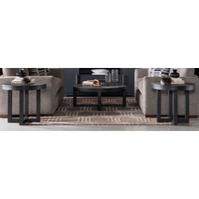 Legacy Furniture Westwood Charred Oak 3pc Round Coffee Table Set