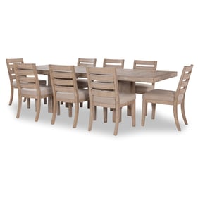 Legacy Furniture Westwood Weathered Oak 9pc Dining Room Set with Ladder Bac...