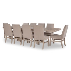 Legacy Furniture Westwood Weathered Oak 11pc Dining Room Set with Upholster...