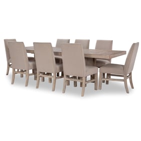 Legacy Furniture Westwood Weathered Oak 9pc Dining Room Set with Upholstere...