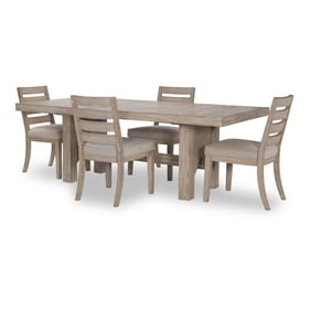 Legacy Furniture Westwood Weathered Oak 5pc Dining Room Set with Ladder Bac...