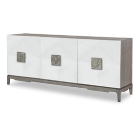 Legacy Furniture Terra Luna Weathered Oak White Entertainment Console