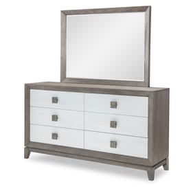 Legacy Furniture Terra Luna Weathered Oak White Dresser And Mirror