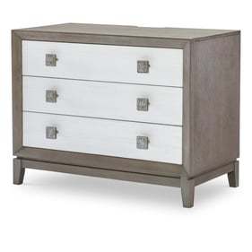 Legacy Furniture Terra Luna Weathered Oak White Bachelors Chest Nightstand