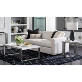 Legacy Furniture Terra Luna White 3pc Coffee Table Set