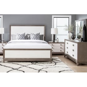 Legacy Furniture Terra Luna Weathered Oak White 4pc King Bedroom Set With B...