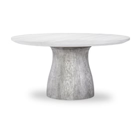 Legacy Furniture Terra Luna Weathered Oak White Pedestal Dining Table