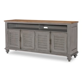 Legacy Furniture Kingston Brown Tweed Gray 72 Inch Entertainment Console