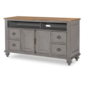 Legacy Furniture Kingston Brown Tweed Gray 62 Inch Entertainment Console