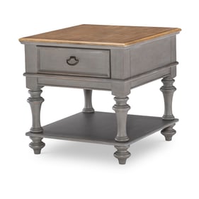 Legacy Furniture Kingston Brown Tweed Gray Square End Table