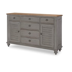 Legacy Furniture Kingston Brown Tweed Gray Louvered Dresser