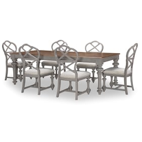 Legacy Furniture Kingston Brown Tweed Gray 7pc Dining Room Set